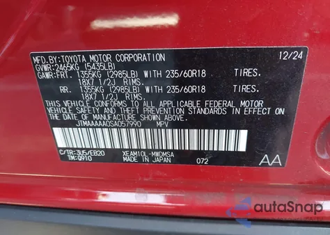 2025 Toyota Bz4X Xle from USA, damaged, VIN JTMAAAAA0SA057990